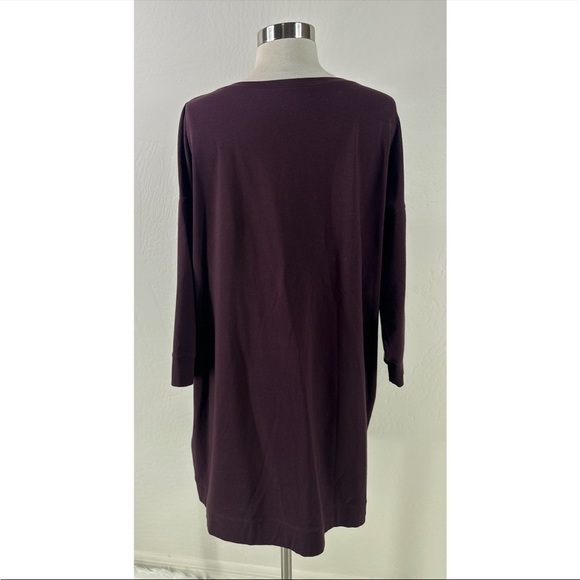 Eileen Fisher Cotton Blend Long Sleeve Tunic Top - Picture 3 of 11